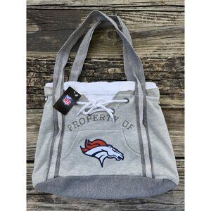 Little Earth Production Gray Denver Broncos Hoodie Sweatshirt Purse Handbag New